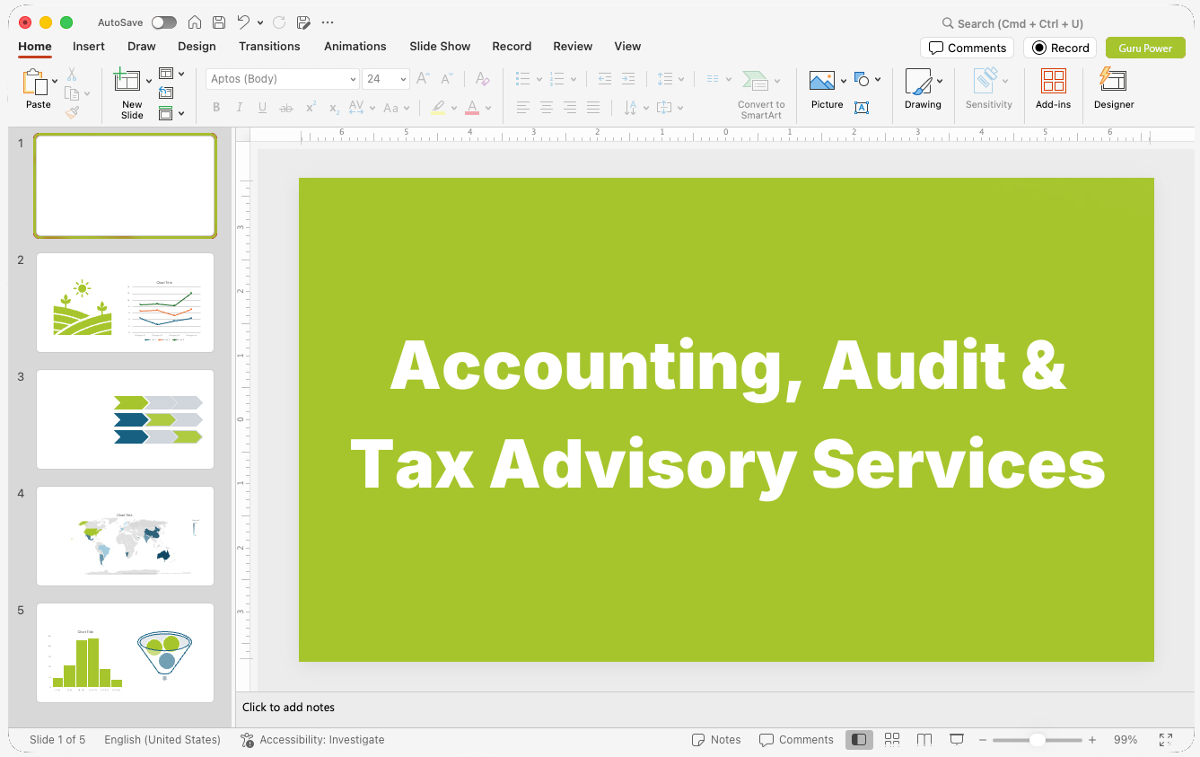 Accounting, Audit & Tax Advisory Services Presentations