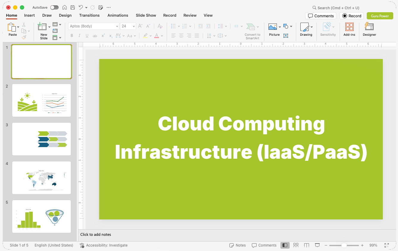 Cloud Computing Infrastructure (IaaS/PaaS) Presentations