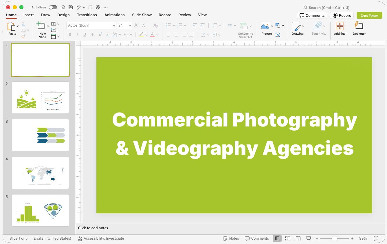 Commercial Photography & Videography Agencies Presentations