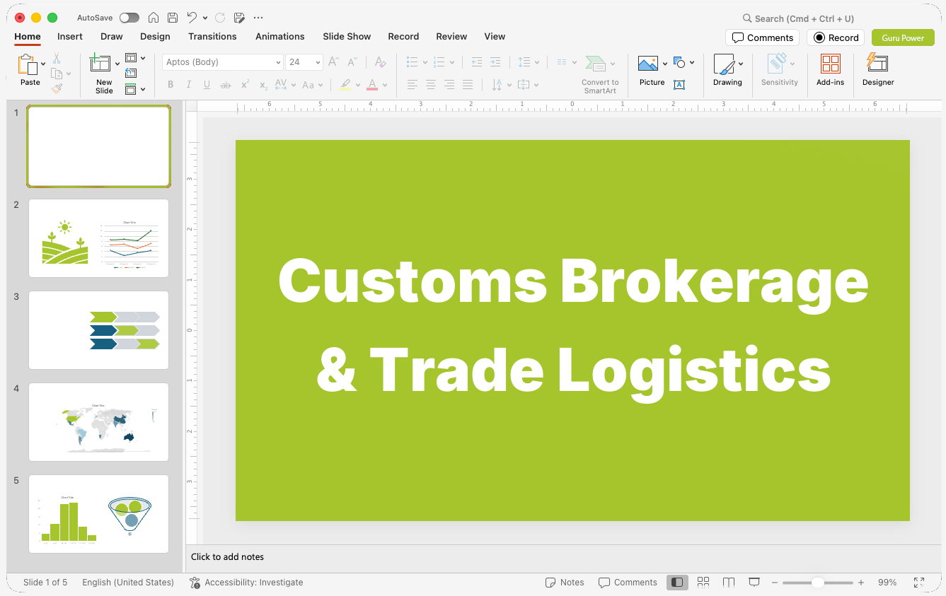Customs Brokerage & Trade Logistics Presentations
