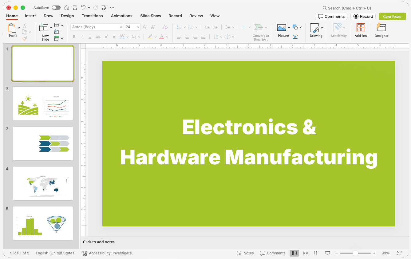 Electronics & Hardware Manufacturing Presentations