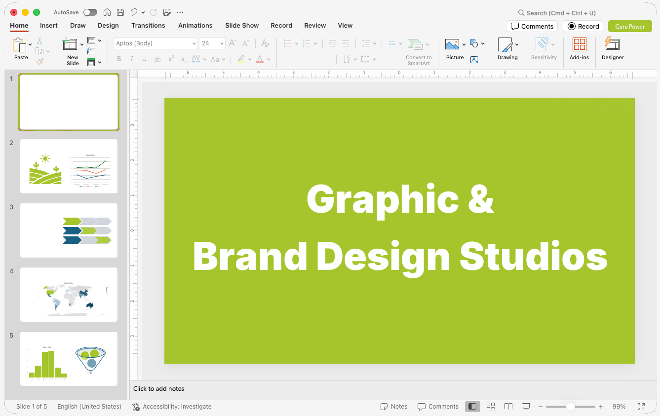 Graphic & Brand Design Studios Presentations