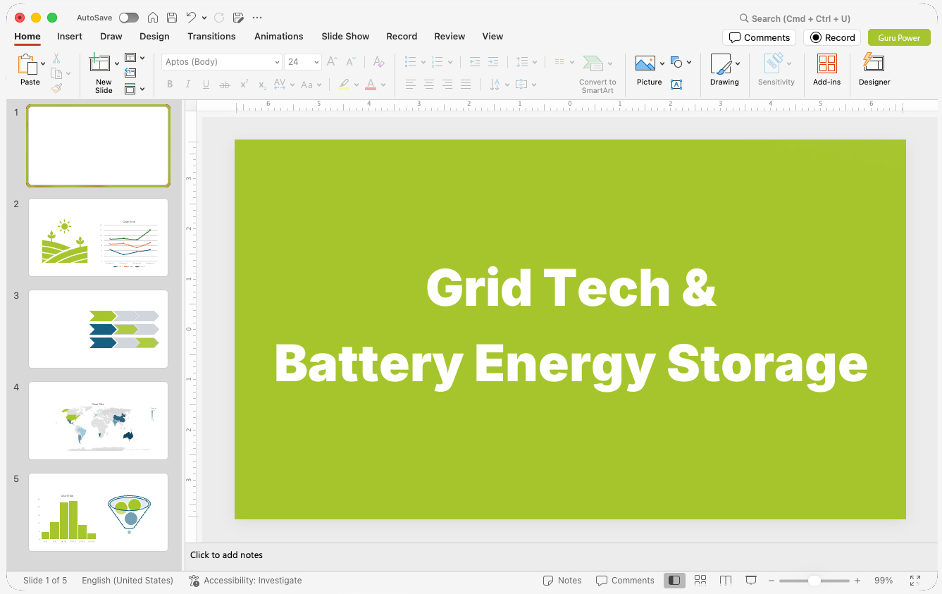 Grid Tech & Battery Energy Storage Presentations