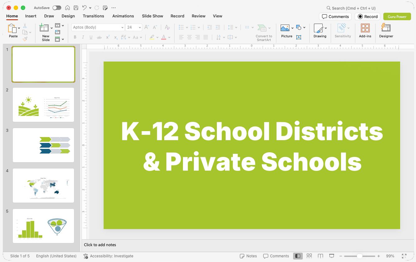 K-12 School Districts & Private Schools Presentations