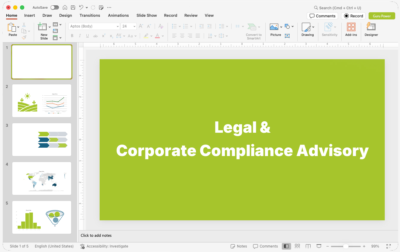 Legal & Corporate Compliance Advisory Presentations