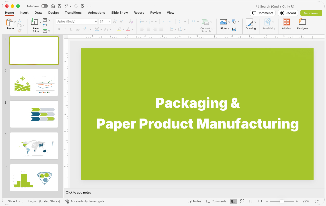Packaging & Paper Product Manufacturing Presentations