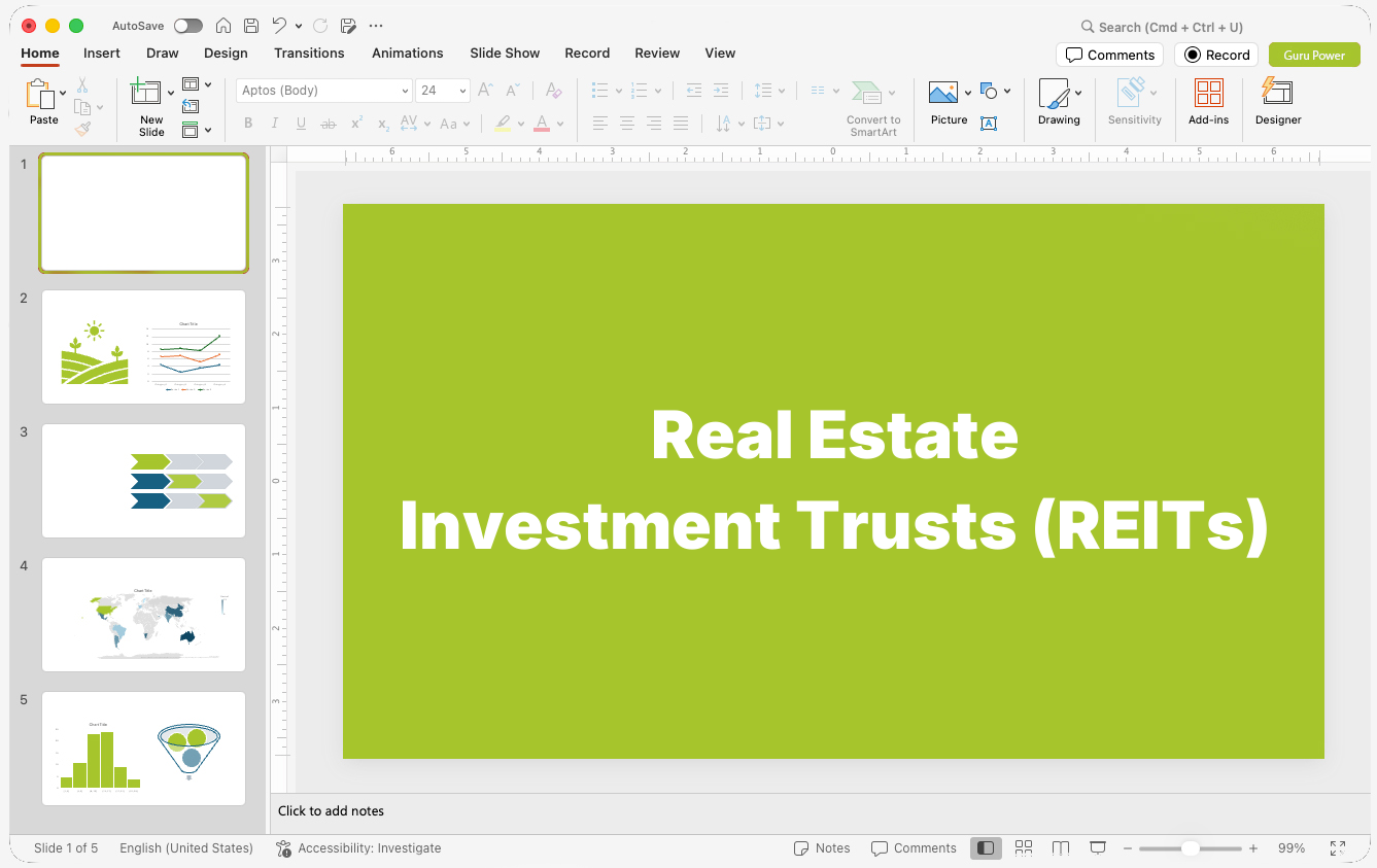 Real Estate Investment Trusts (REITs) Presentations
